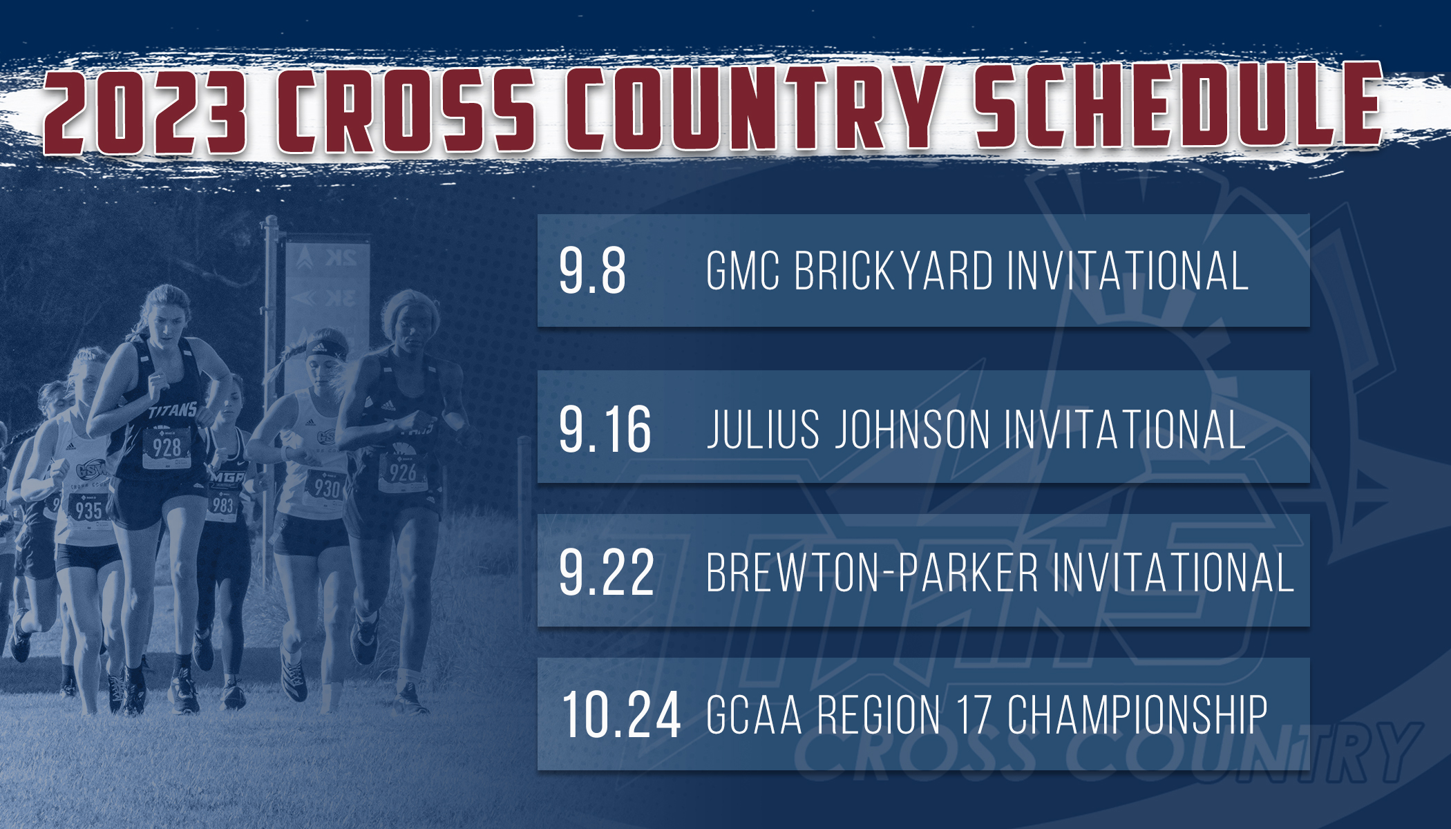 2023 Cross Country Schedule Release Graphic